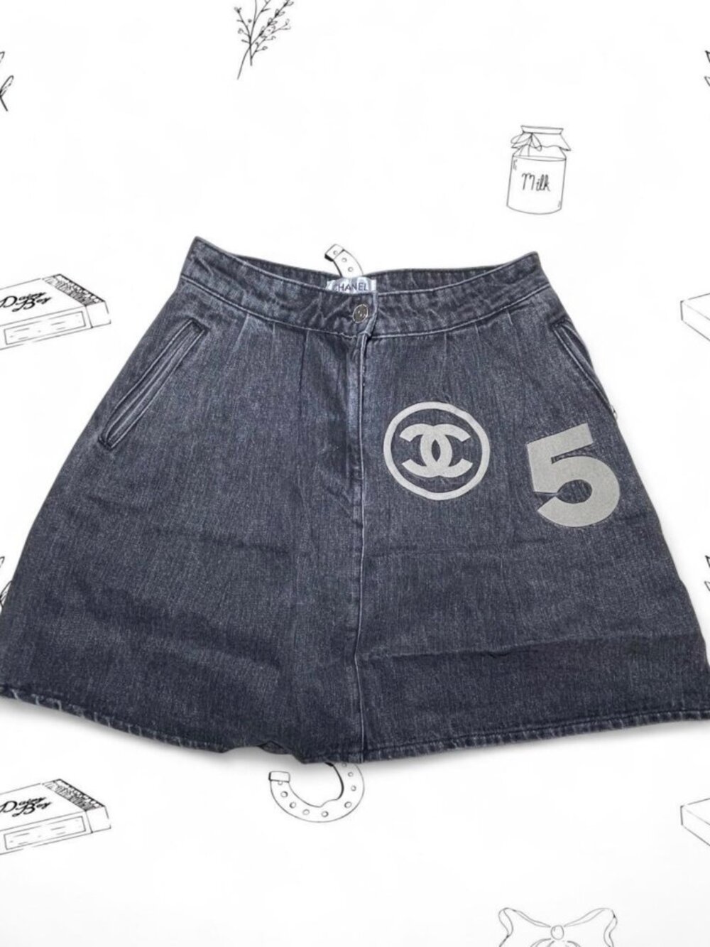 Pre-Owned Chanel Denim Skirts SZ 36